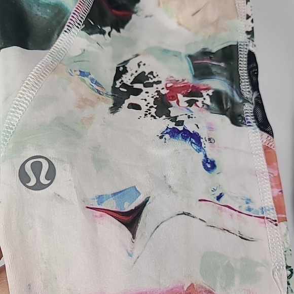 Lululemon Women's Multicolor Mesh Leggings Mid Rise 25" Yoga Sz 6 - Picture 8 of 9